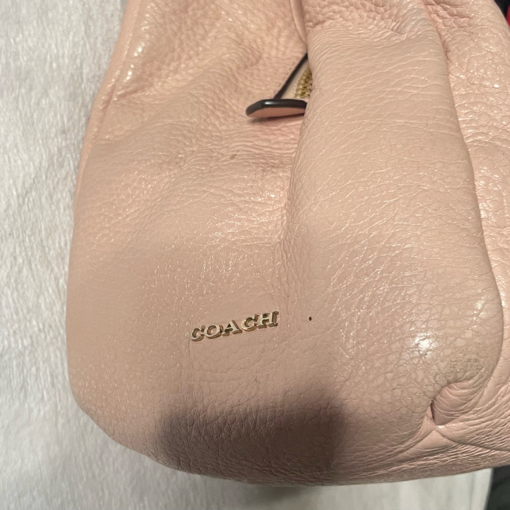 Coach Madison Phoebe Pink Leather Shoulder Bag Hobo Purse - Picture 6 of 16